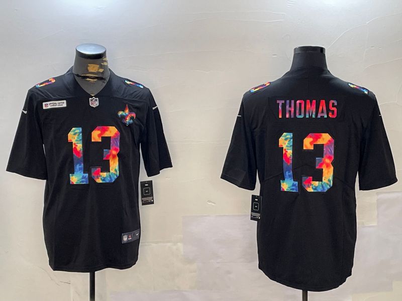 Men New Orleans Saints #13 Thomas Black rainbow 2024 Nike Limited NFL Jersey style 1->new orleans saints->NFL Jersey